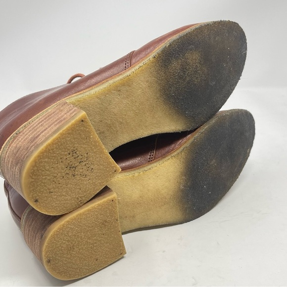 Clarks Originals Booties Womens 7.5 Brown Leather Block Heeled Chukka Lace Up - Picture 15 of 16